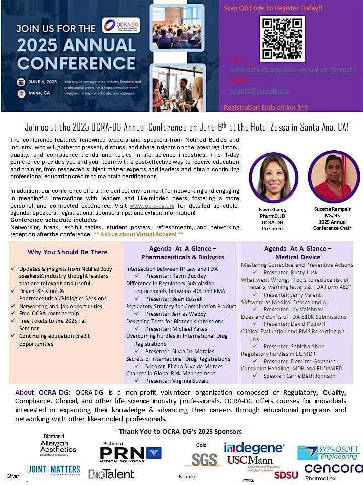 2025 OCRA-DG Annual Conference, 6 June | Event in Santa Ana | AllEvents