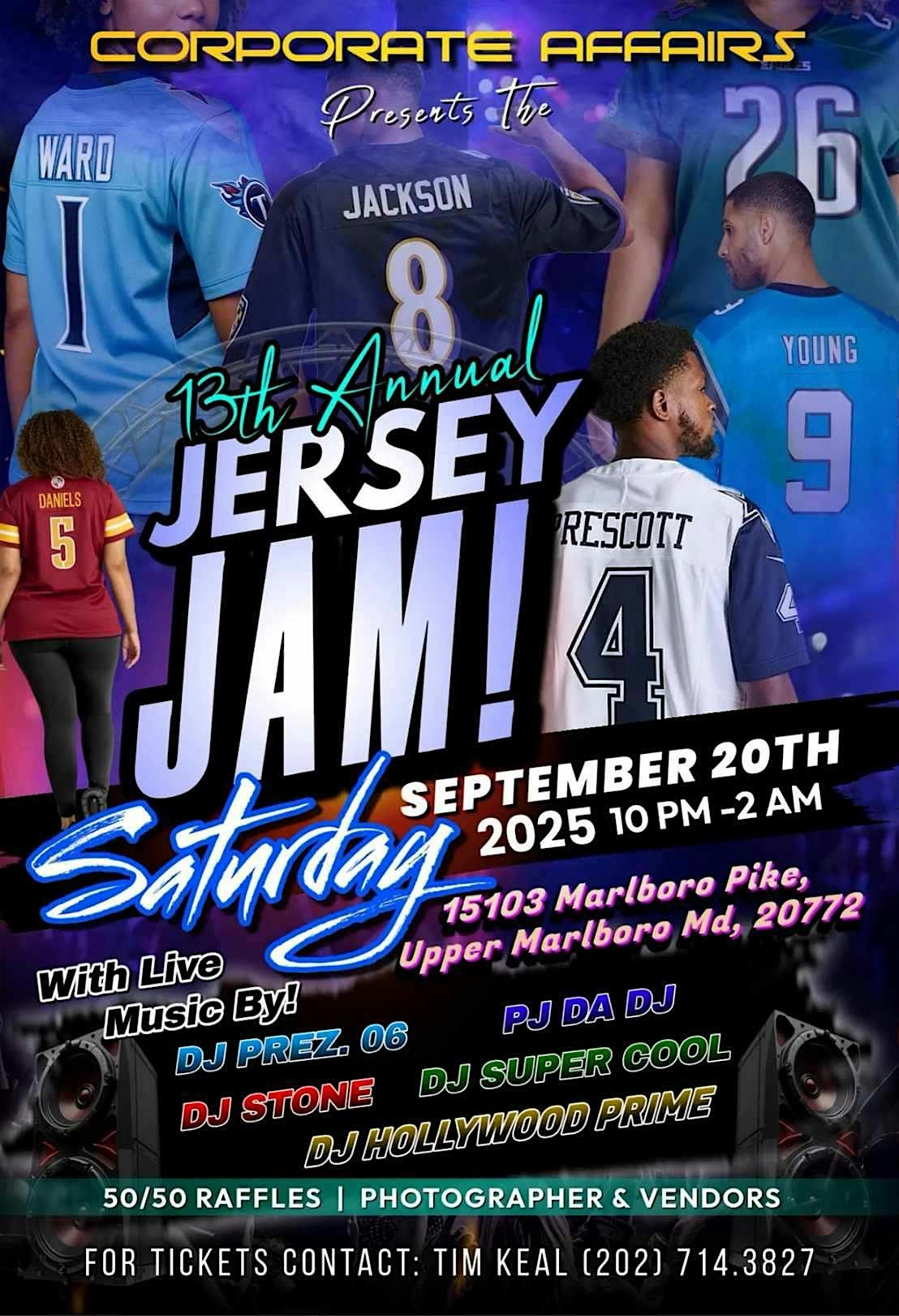 Corporate Affairs Presents The 13th Annual Jersey Jam!, 20 September | Event in UPPER MARLBORO | AllEvents
