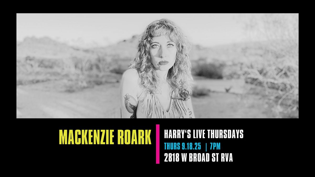 Harry's LIVE Presents Mackenzie Roark, 18 September | Event in Richmond | AllEvents