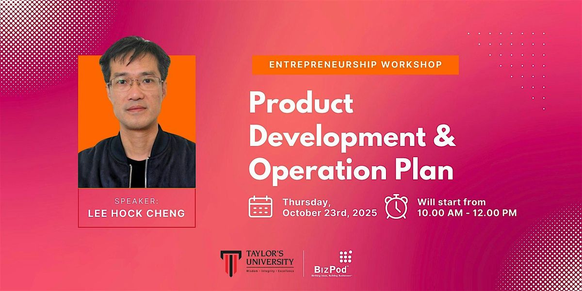 Product Development & Operation Plan, 23 October | Event in Subang Jaya | AllEvents
