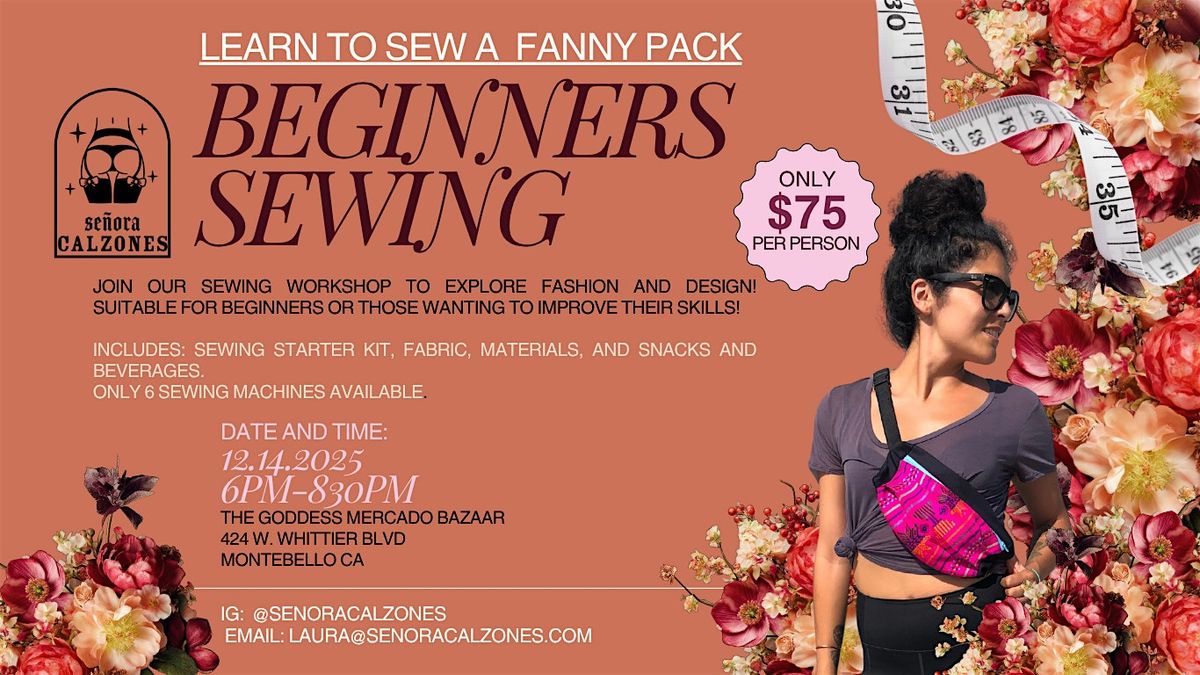 Dec Beginners Sewing Class: Fanny Pack, 14 December | Event in Montebello | AllEvents