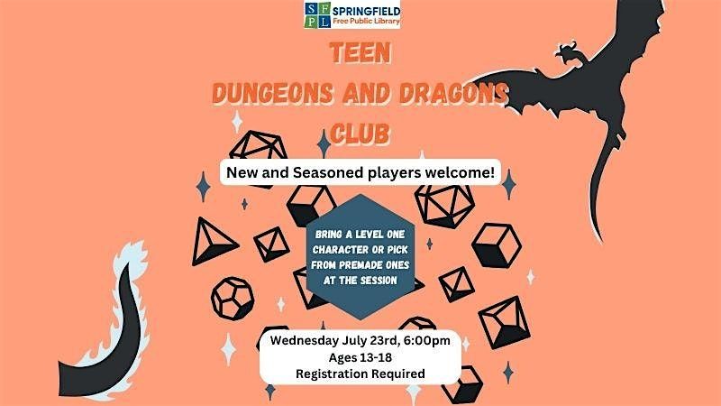 Dungeons and Dragons, 23 July | Event in Springfield | AllEvents