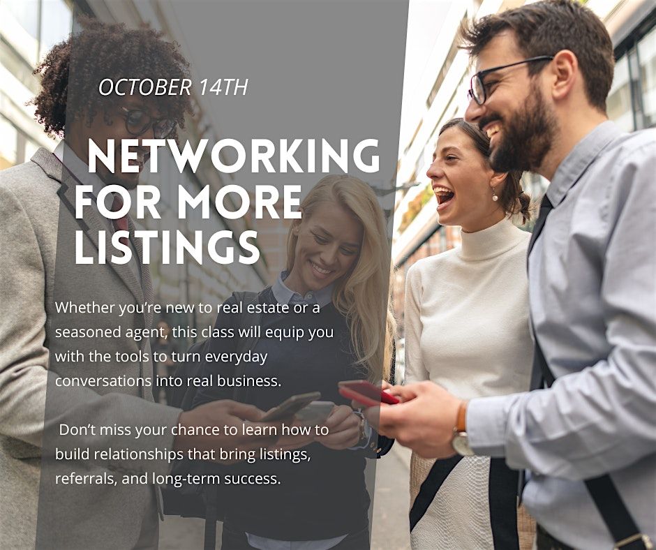 Networking for More Listings, 14 October | Event in Blue Ridge | AllEvents