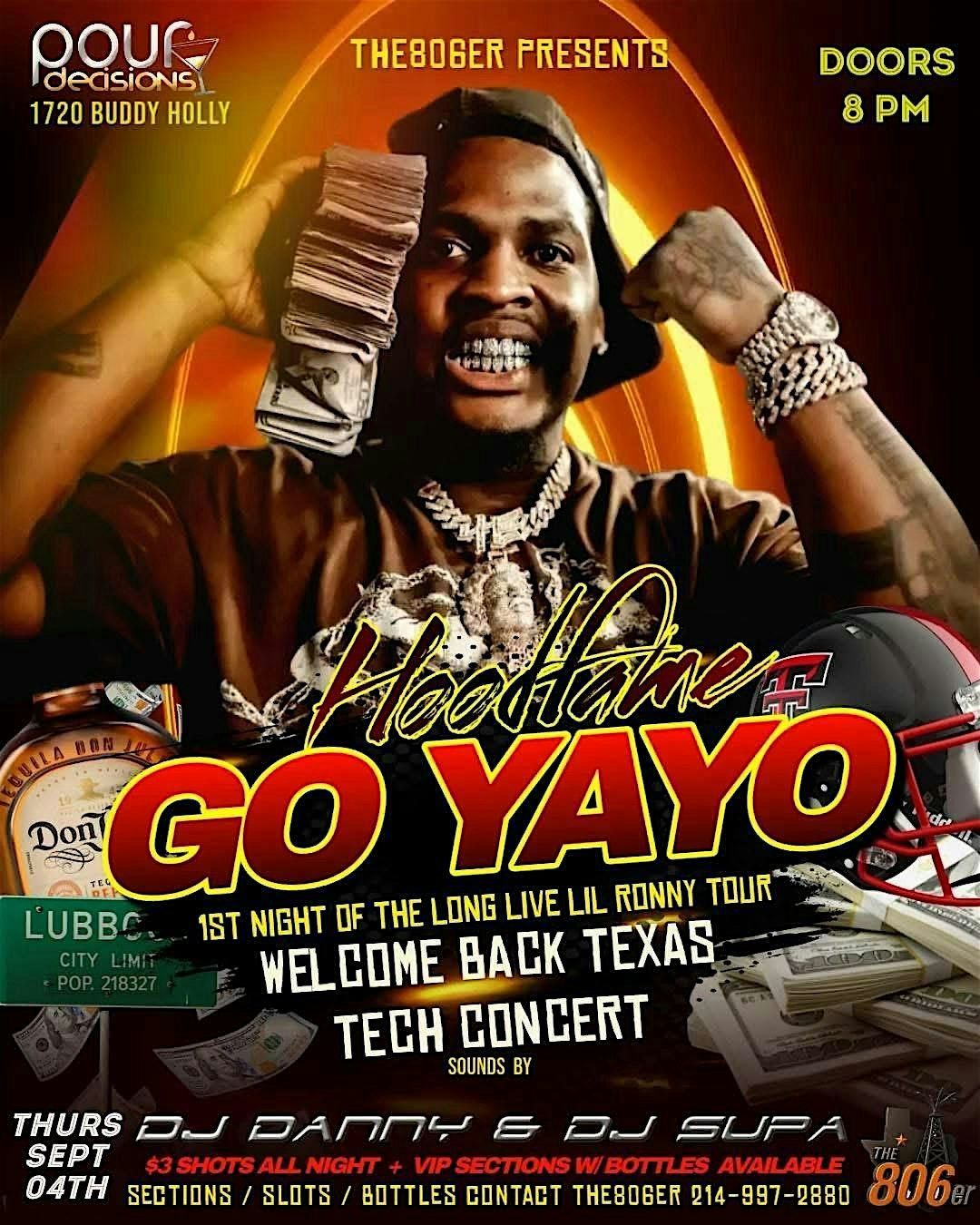Go Yayo Live in Lubbock: Long Live Lil Ronny Tour Kickoff, 4 September | Event in Lubbock | AllEvents