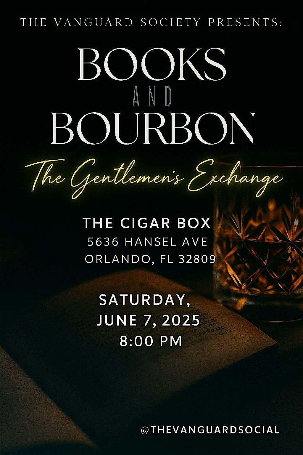 Books & Bourbon: The Gentlemen’s Exchange, 7 June | Event in Pine Castle | AllEvents