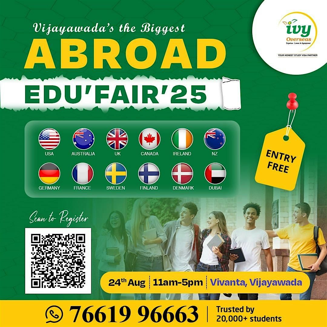 Vijayawada’s Biggest Abroad Education Fair!, 24 August | Event in Vijayawada | AllEvents