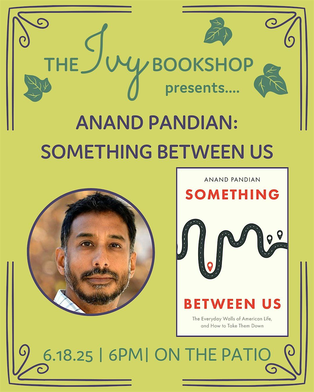 Anand Pandian: SOMETHING BETWEEN US, 18 June | Event in Baltimore | AllEvents