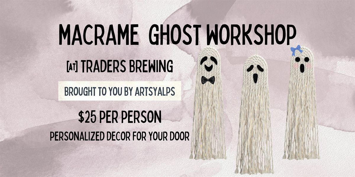 Boo & Brew: Macramé Ghost Workshop, 30 October | Event in Indianapolis | AllEvents