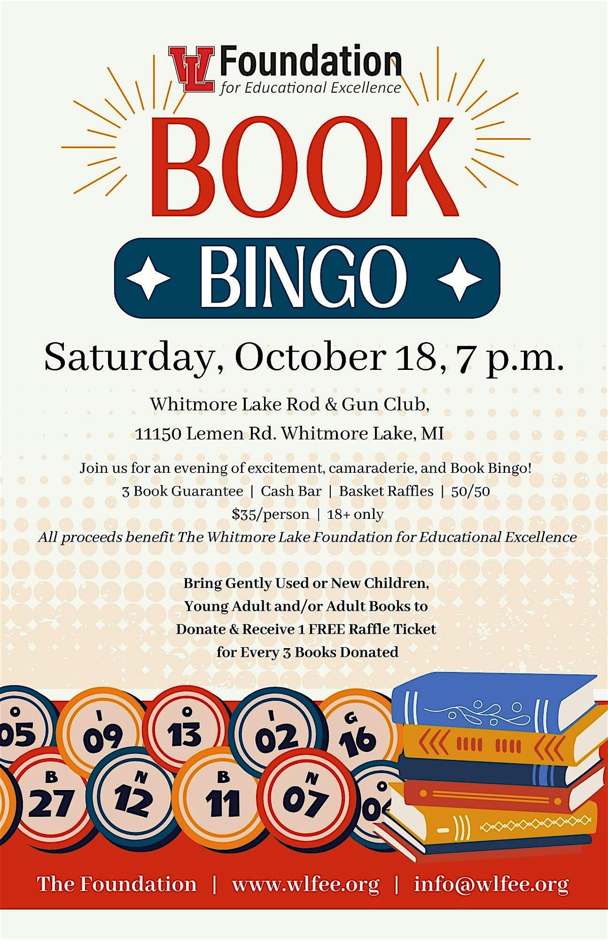 Book Bingo 2025, 18 October | Event in Whitmore Lake | AllEvents