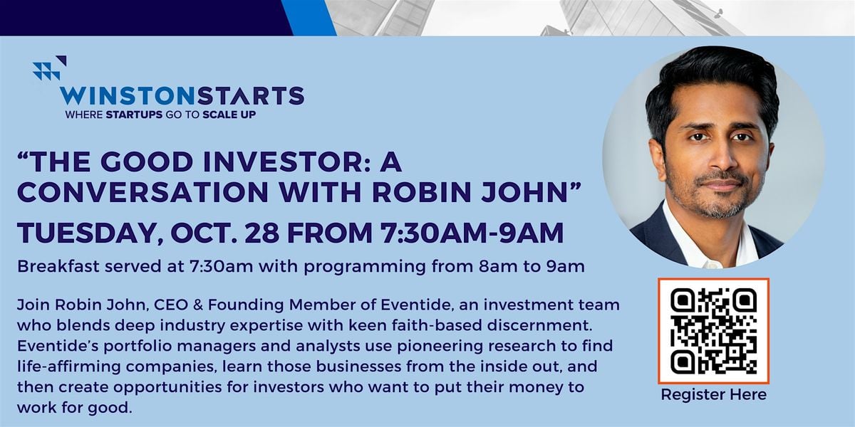 The Good Investor: A Conversation with Robin John, 28 October | Event in Winston-Salem | AllEvents