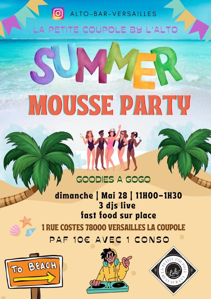 Mousse party , L'alto, Les Clayes-sous-bois, May 28 2023 | AllEvents.in