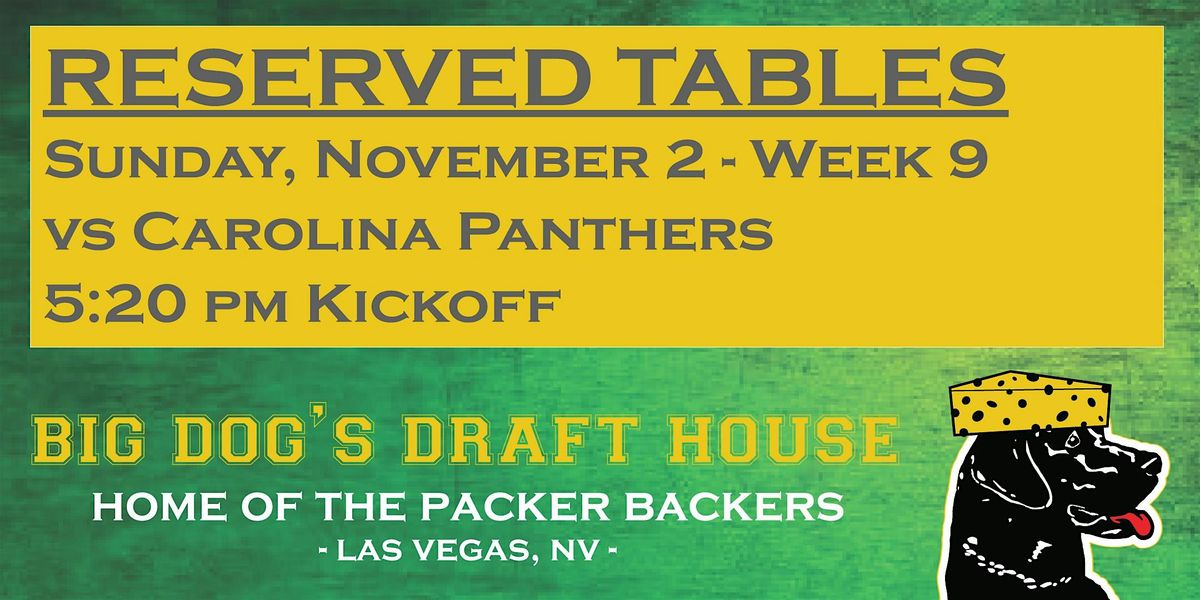 Draft House-Week 9 Packer Game Reserved Tables (Panthers 10am Kickoff), 2 November | Event in Las Vegas | AllEvents