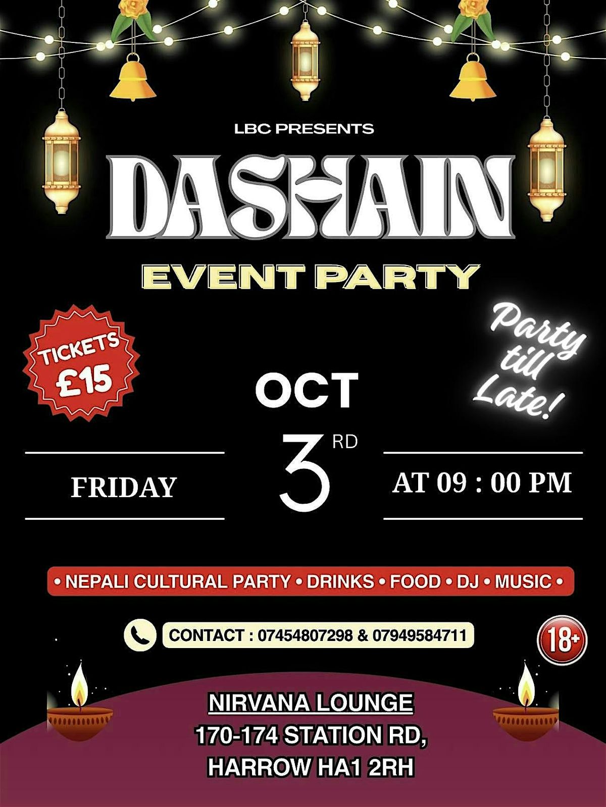 Dashain Party, 3 October | Event in Harrow | AllEvents