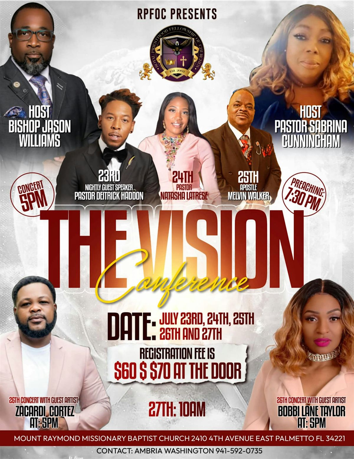 THE VISION, 23 July | Event in Palmetto | AllEvents