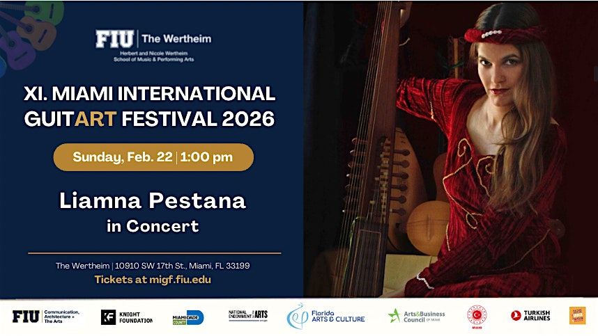 MIGF 2026 GuitART Festival: Liamna Pestana, 22 February | Event in Miami | AllEvents