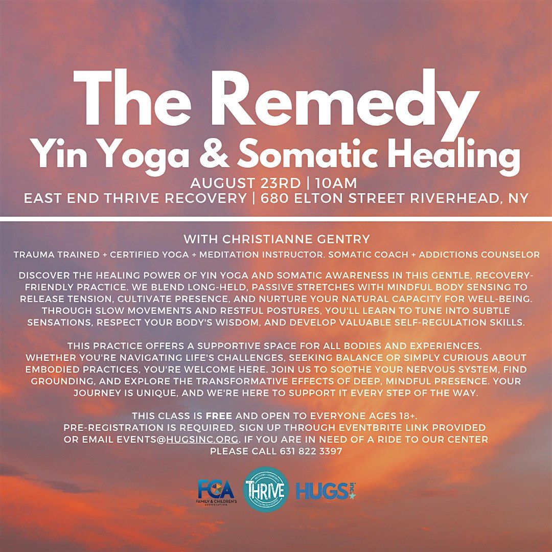 The Remedy | Yin Yoga + Somatic Healing, 23 August | Event in Riverhead | AllEvents