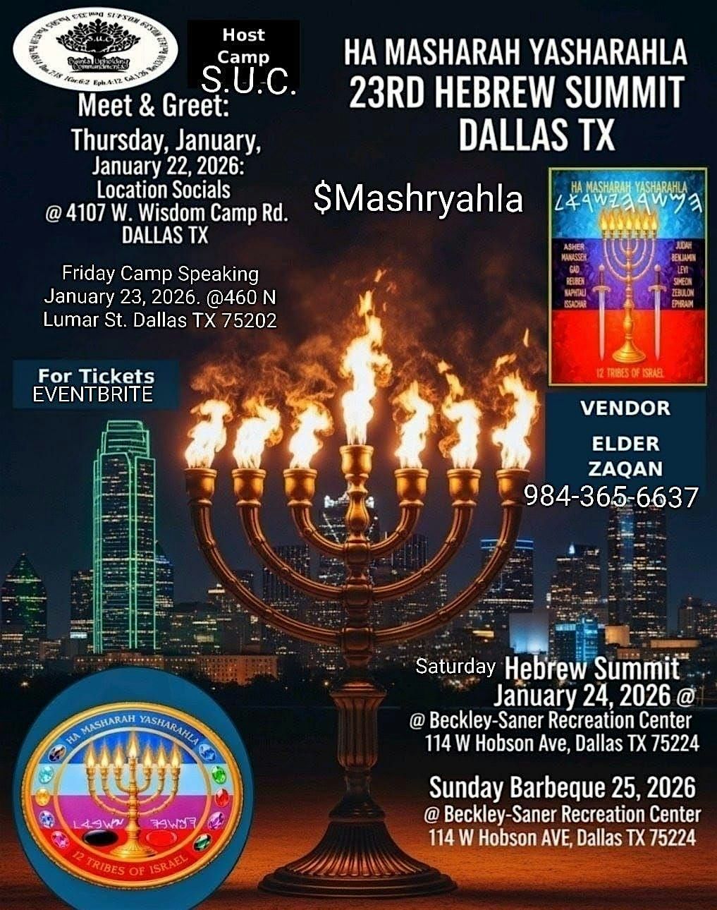 Ha Masharah Yasharahla 23rd Hebrew Summit