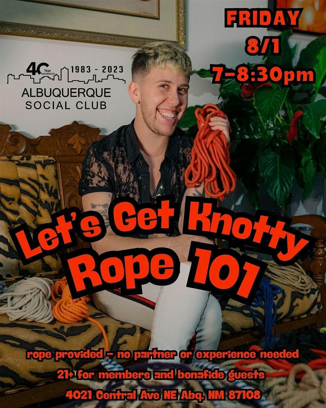 Let's Get Knotty: Rope 101, 1 August | Event in Albuquerque | AllEvents