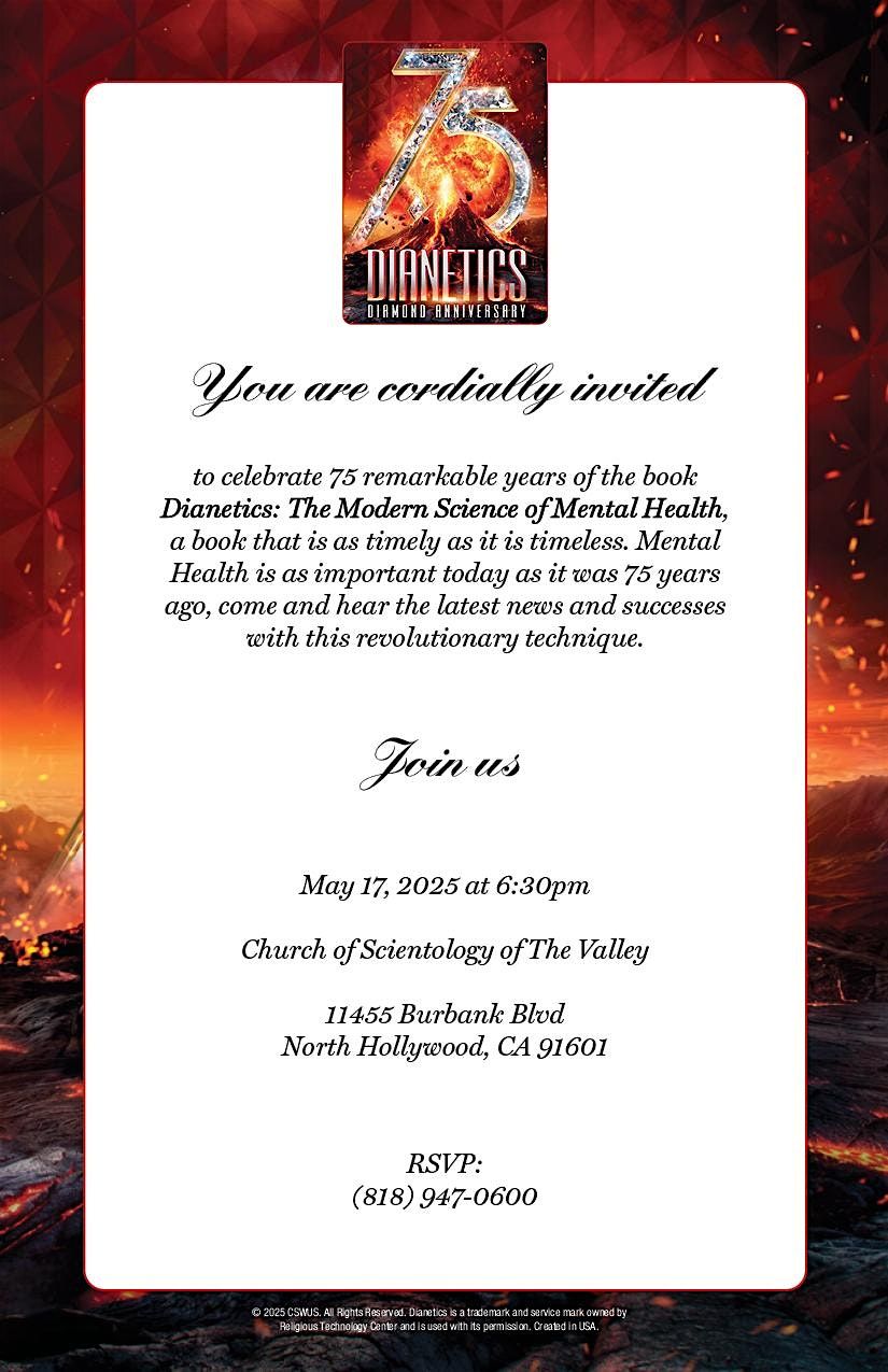 Dianetics Diamond Anniversary Celebration! | Event in North Hollywood | AllEvents