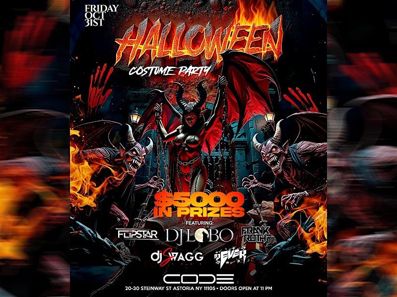 NYC's #1 Halloween Party at CODE Astoria in Queens – 5k in Prizes, 31 October | Event in Queens | AllEvents