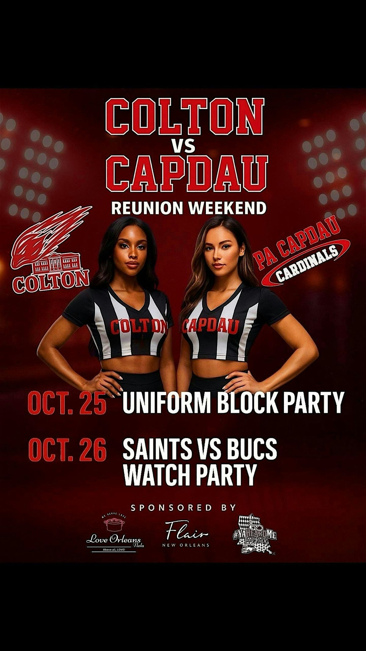 Colton Vs Capdau Reunion Weekend Oct 25th and Oct 26th, Culture Park ...