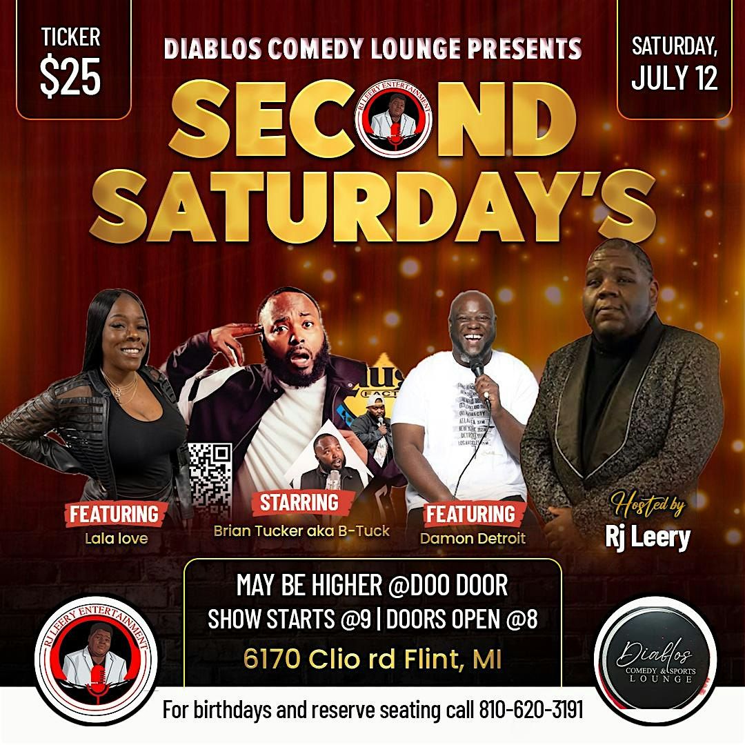 Second Saturdays comedy night hosted by Rj Leery, 12 July | Event in Flint | AllEvents