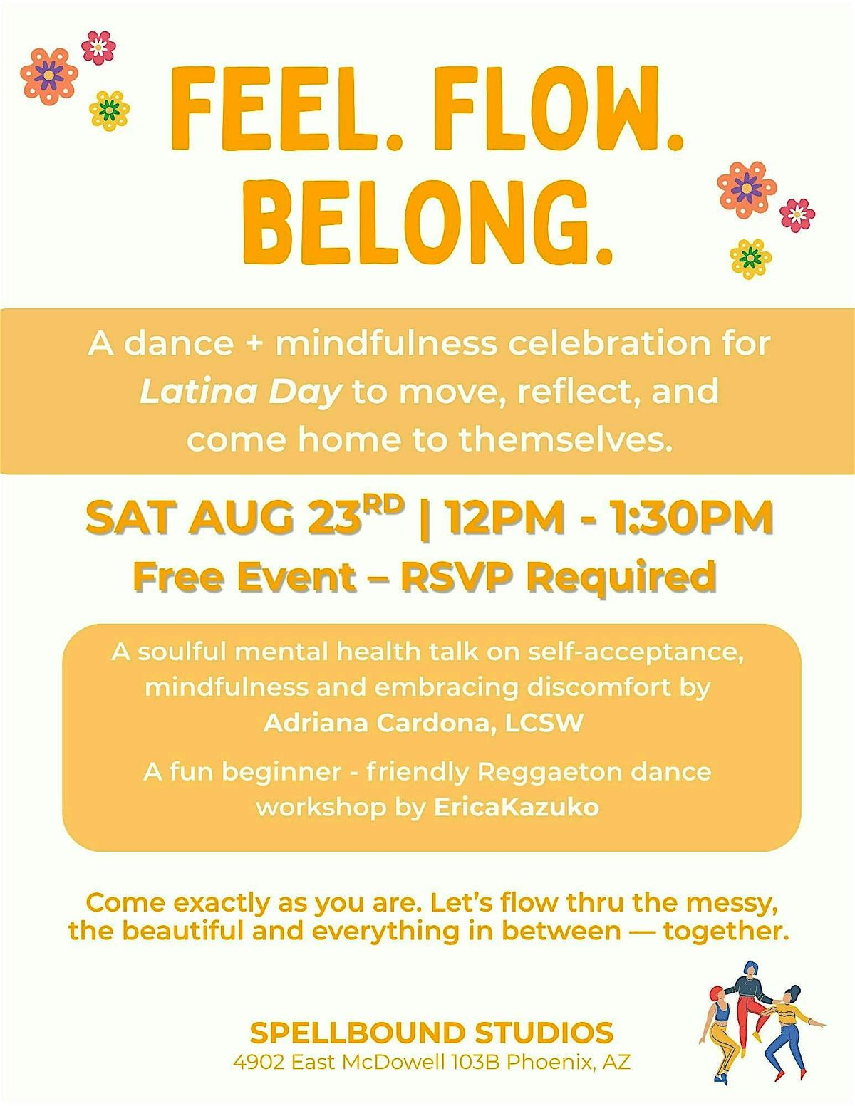 Feel. Flow. Belong, 23 August | Event in Phoenix | AllEvents
