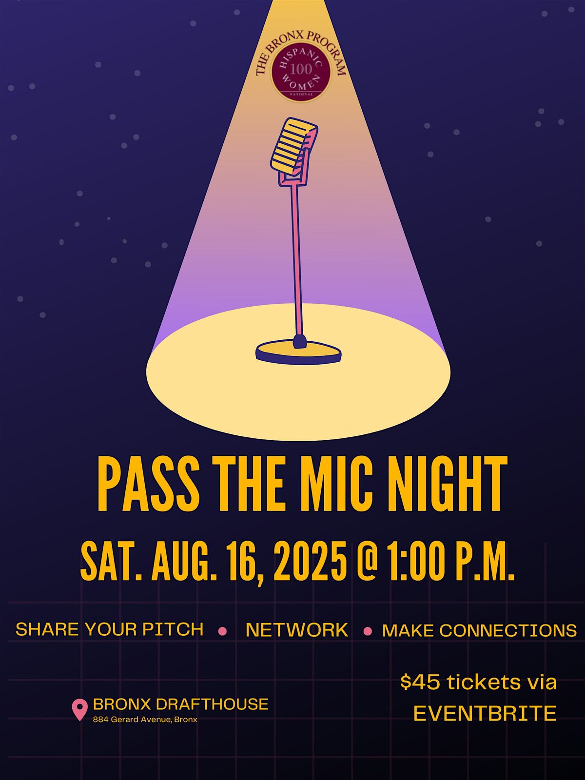 100 HW The Bronx Program Presents Pass the Mic Night, 16 August | Event in The Bronx | AllEvents