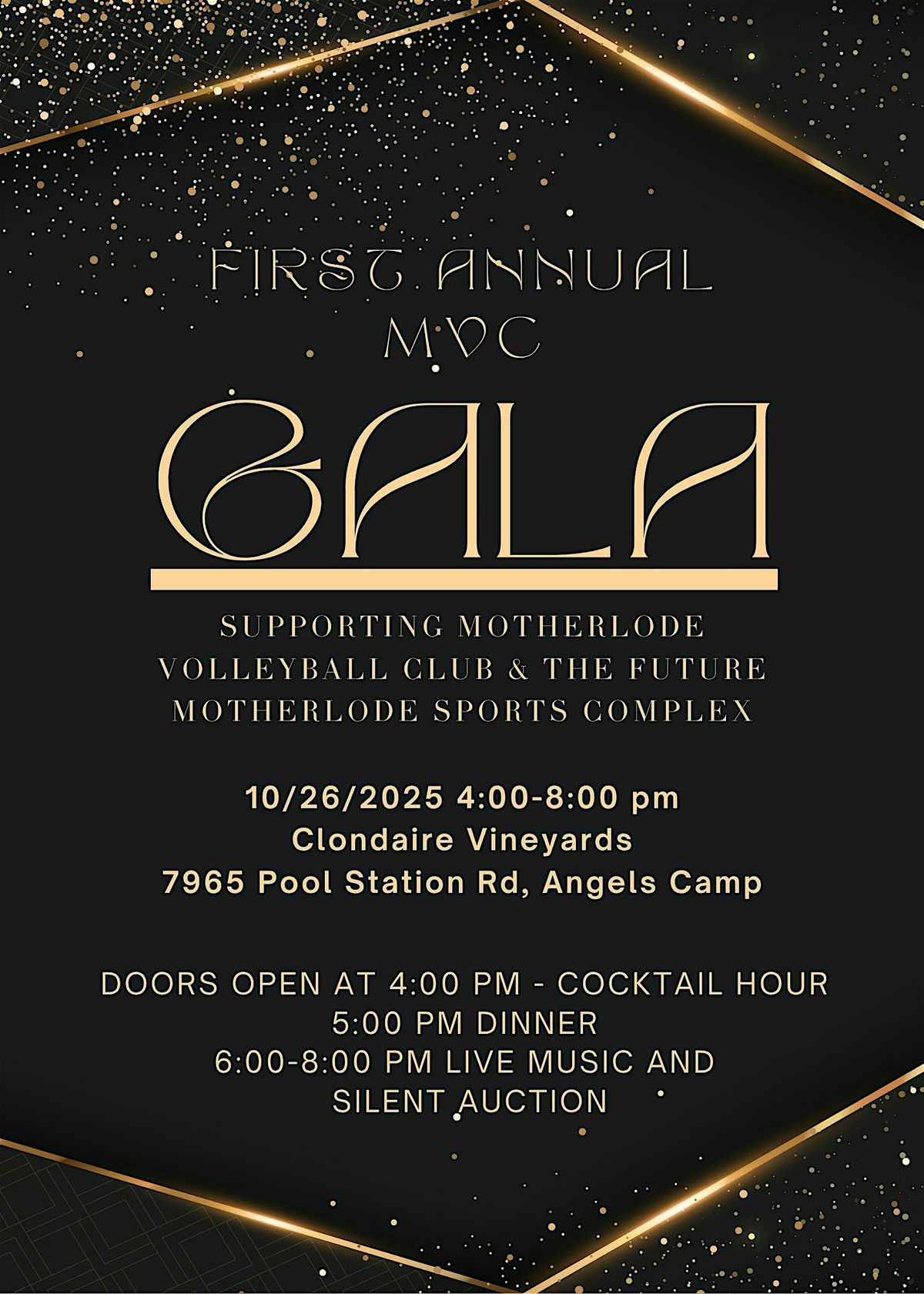 MVC Gala, 26 October | Event in Angels Camp | AllEvents