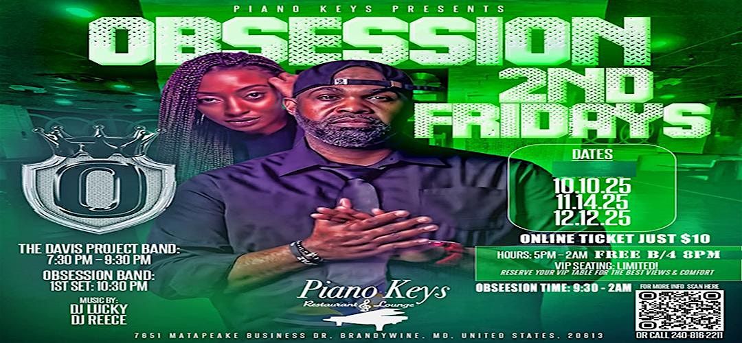 Obsession Band Performing Live @  Piano Keys  Lounge - Every 2nd Friday | Event in Brandywine | AllEvents