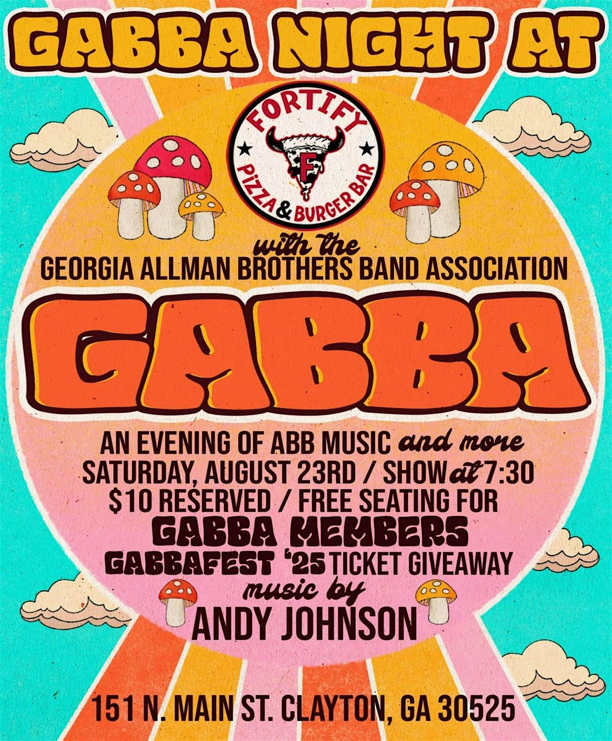 Andy Johnson The Music of The Allman Brothers Band, 23 August | Event in Clayton | AllEvents