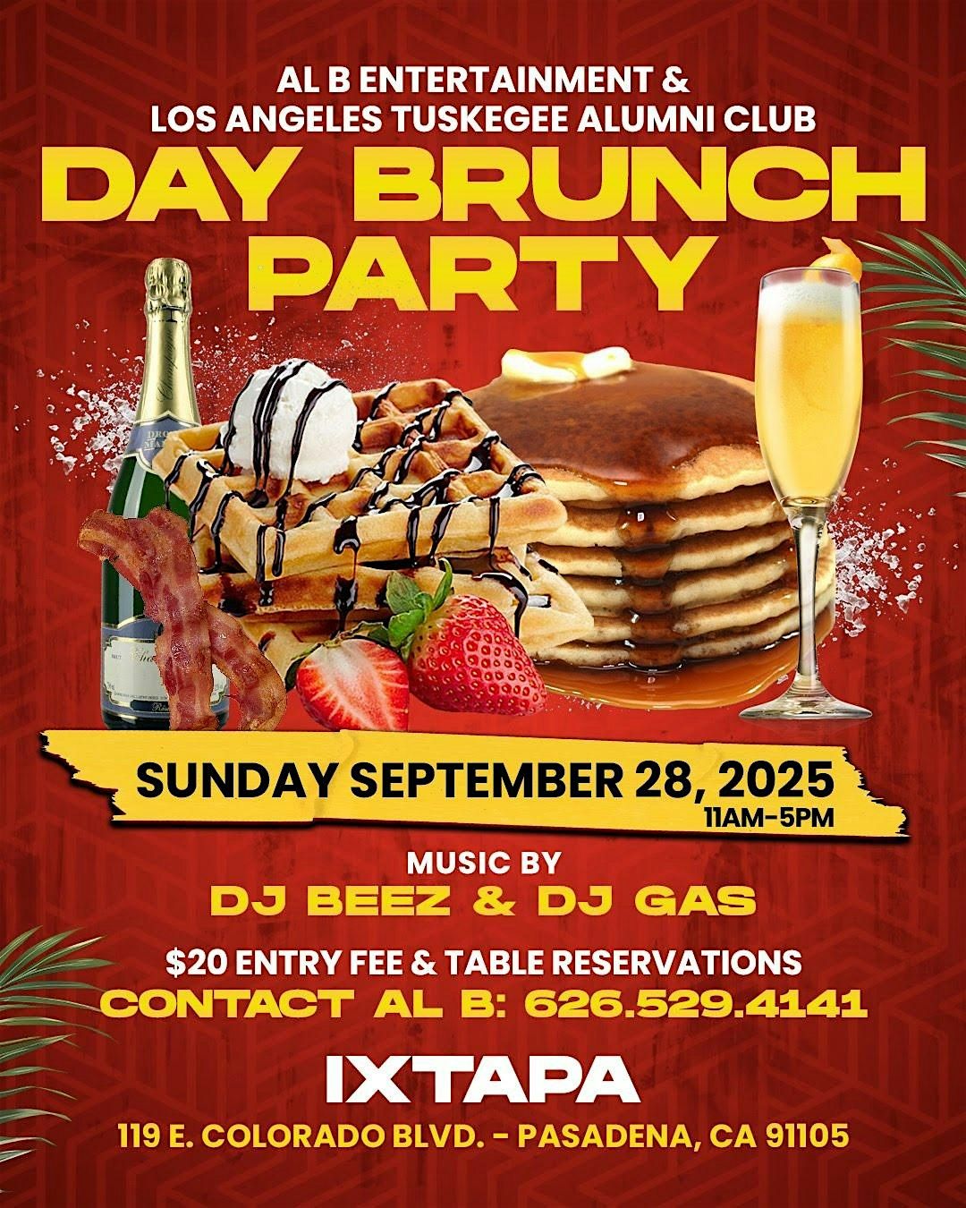 AL B ENTERTAINMENT & LOS ANGELES TUSKEGEE ALUMNI CLUB Day Brunch Party, 28 September | Event in Pasadena