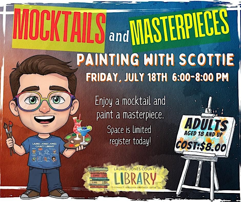 Mocktails & Masterpieces - Painting with Scottie, 18 July | Event in Laurel | AllEvents