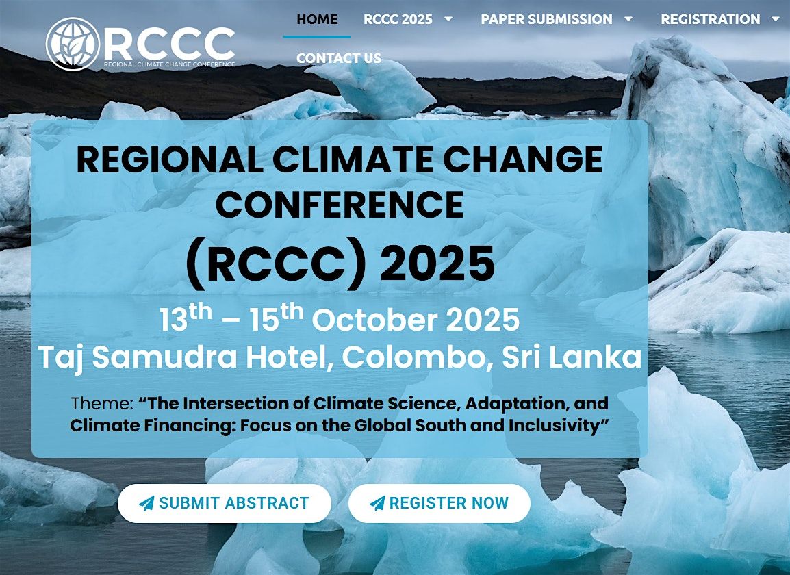 The Regional Climate Change Conference 2025 (RCCC 2025), 13 October | Event in Colombo | AllEvents