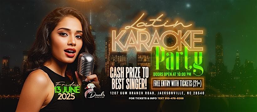 LATIN KARAOKE PARTY  CASH PRIZE TO BEST SINGER!, 13 June | Event in Jacksonville | AllEvents