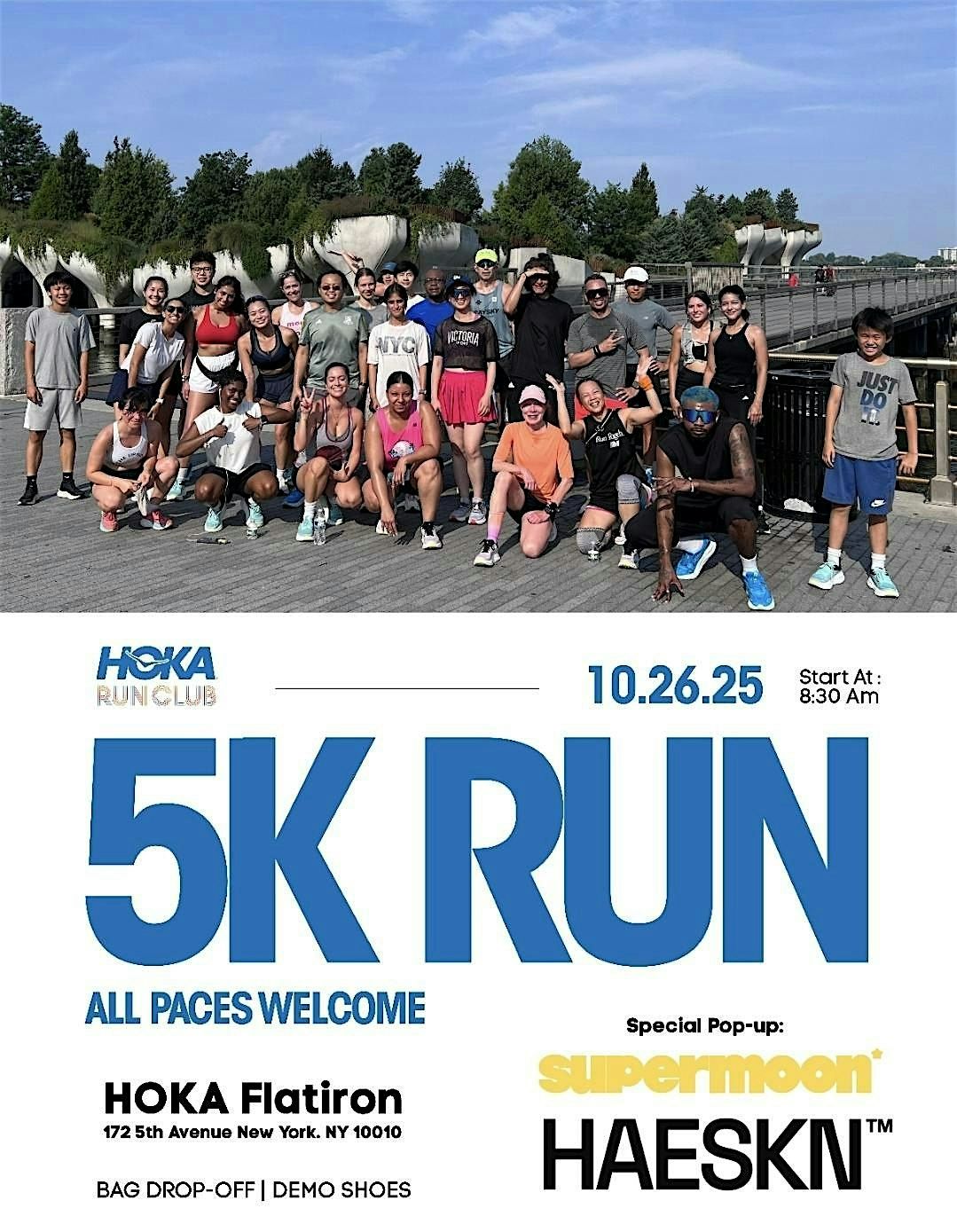 HOKA Run Club: Flatiron with SUPERMOON & HAESKN, 26 October | Event in New York | AllEvents