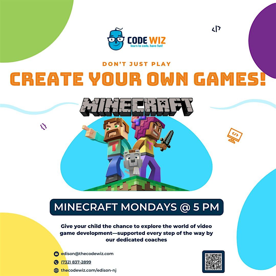 Minecraft Mondays: Learn to Code in Your Favorite Game! | Event in Edison | AllEvents