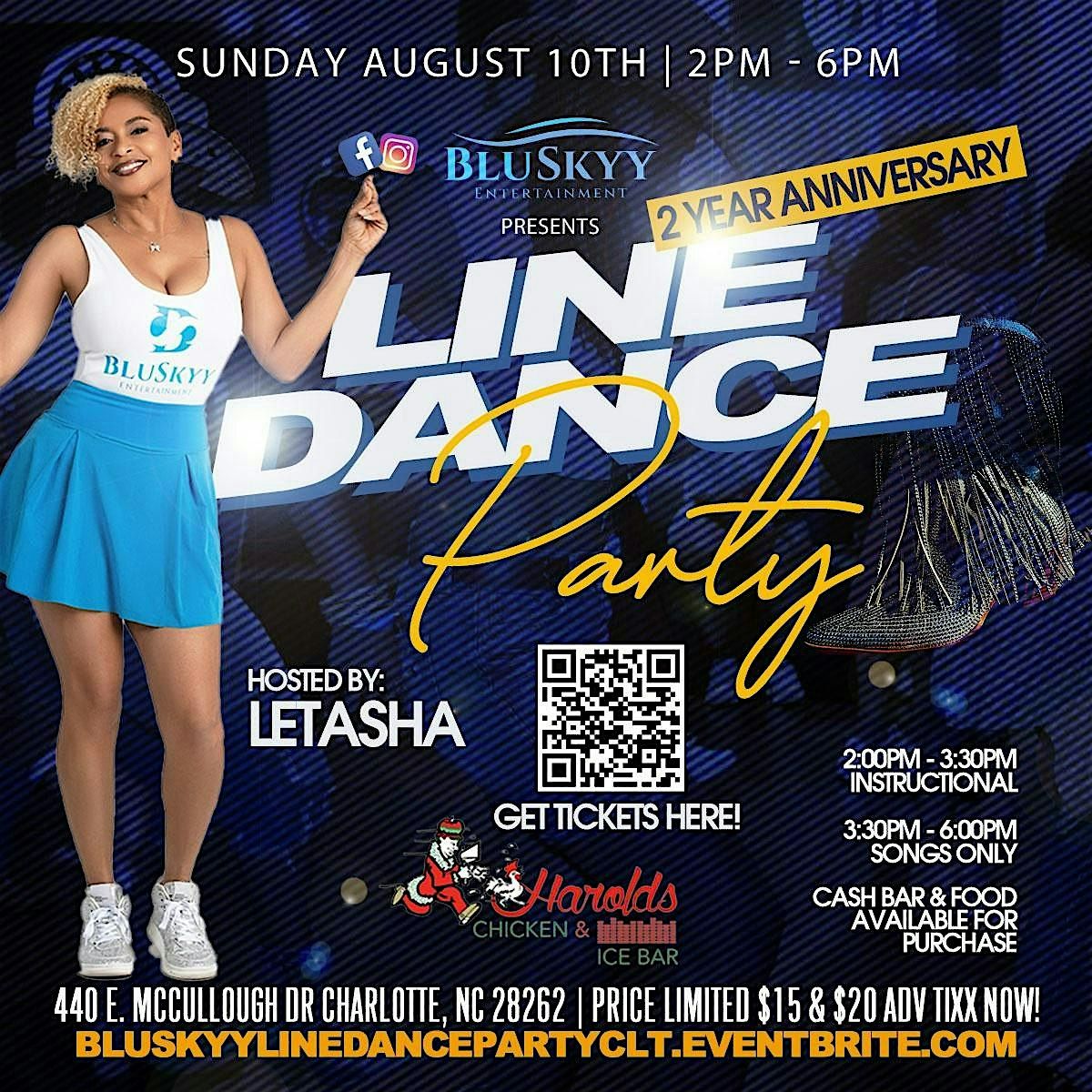 BluSkyy  Ent: Line Dance Day Party!  8th Edition - 2 Yr Anniversary, 10 August | Event in Charlotte | AllEvents