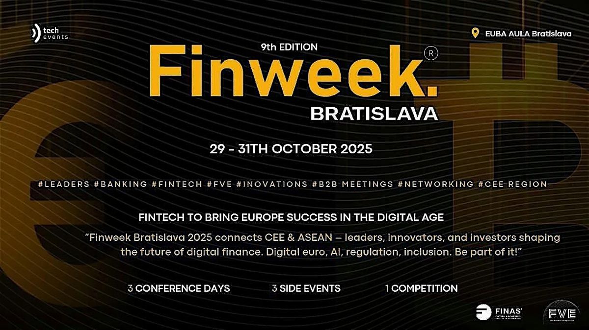 Finweek Bratislava 2025, 29 October | Event in Bratislava | AllEvents