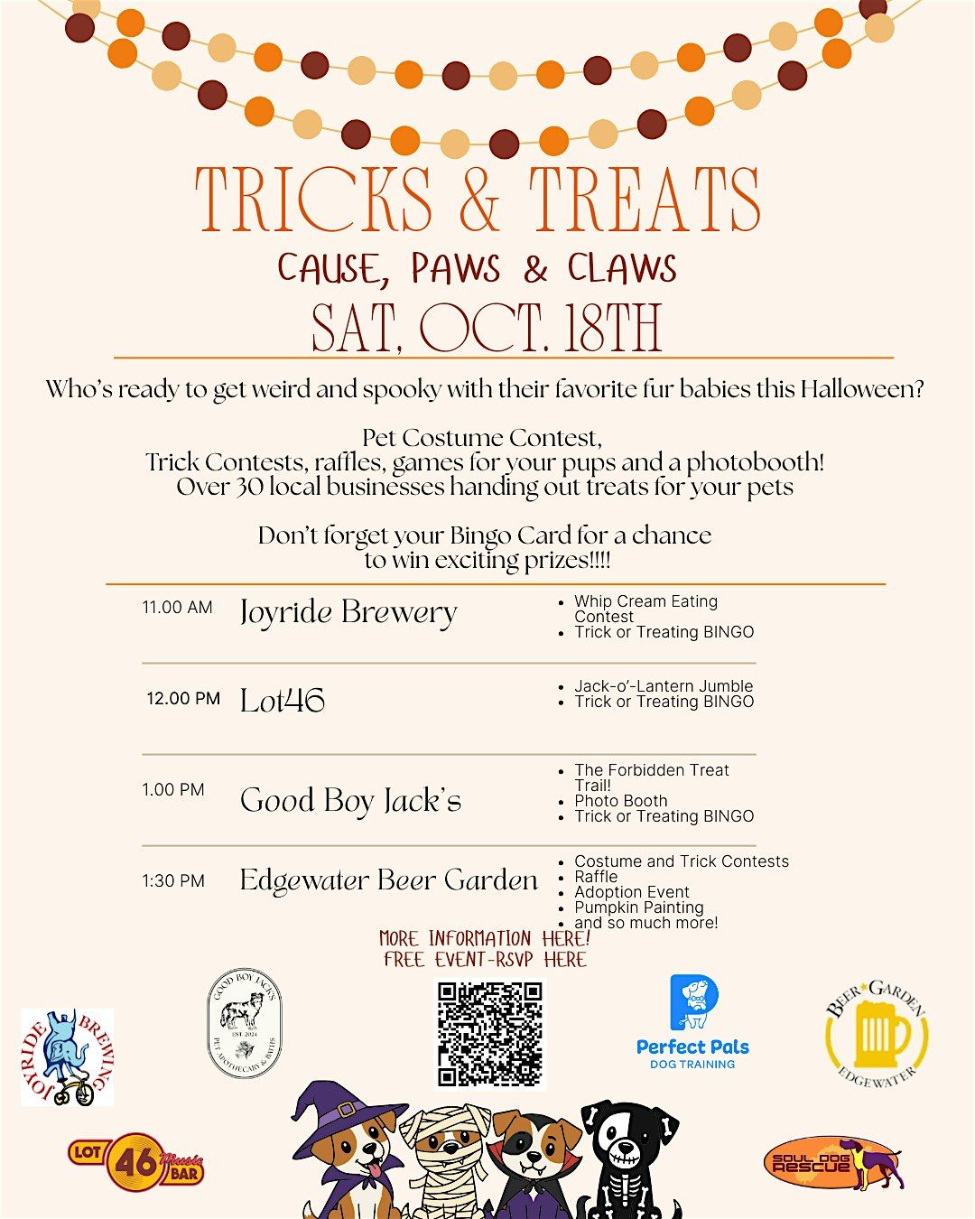 Tricks & Treats-Cause, Paws & Claws, 18 October | Event in Edgewater | AllEvents