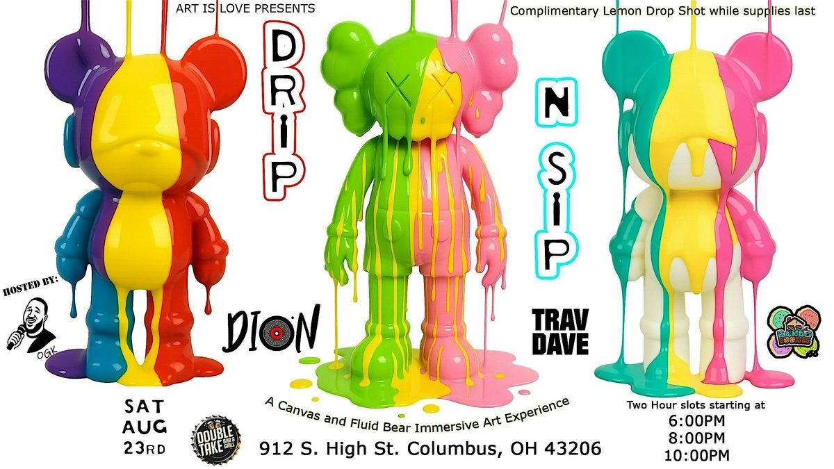 Drip n Sip - The Canvas and Fluid Bear Party, 23 August | Event in Columbus | AllEvents