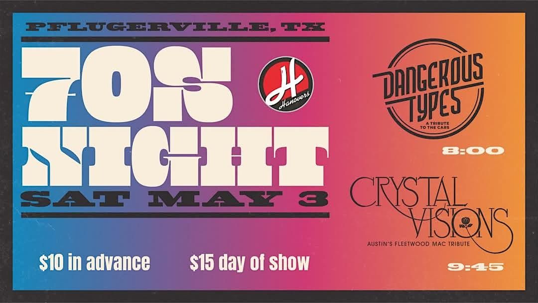 70s Night @ Hanovers Pflugerville, 3 May | Event in Pflugerville | AllEvents
