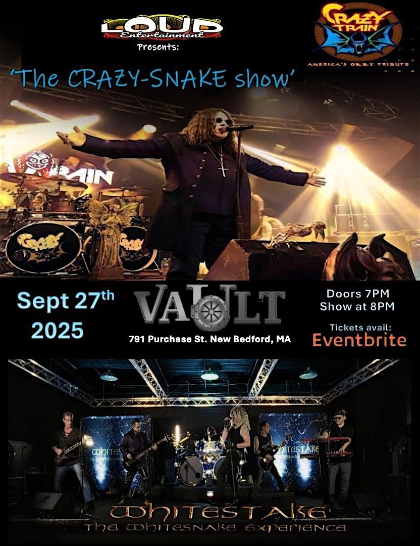 Crazy Train-America’s Ozzy Tribute// Whitestake-The Whitesnake Experience, 27 September | Event in New Bedford