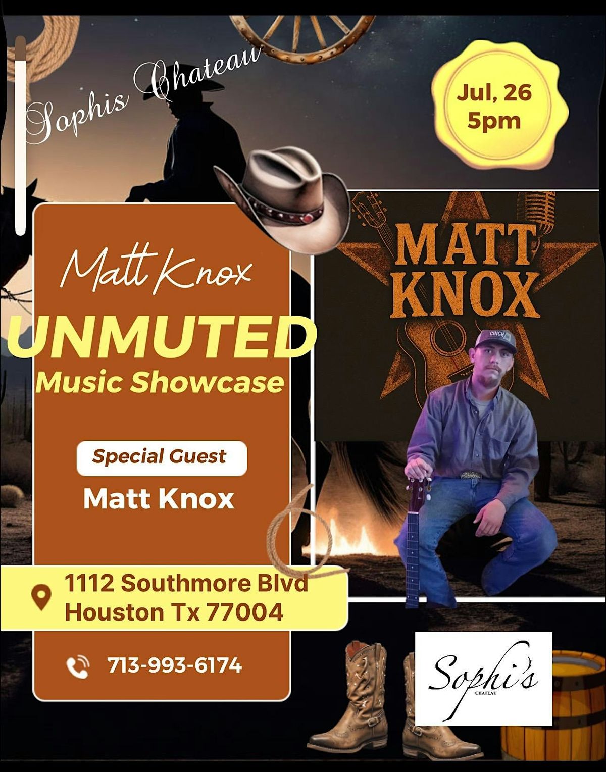 Matt Knox Unmuted Music Showcase, 26 July | Event in Houston | AllEvents