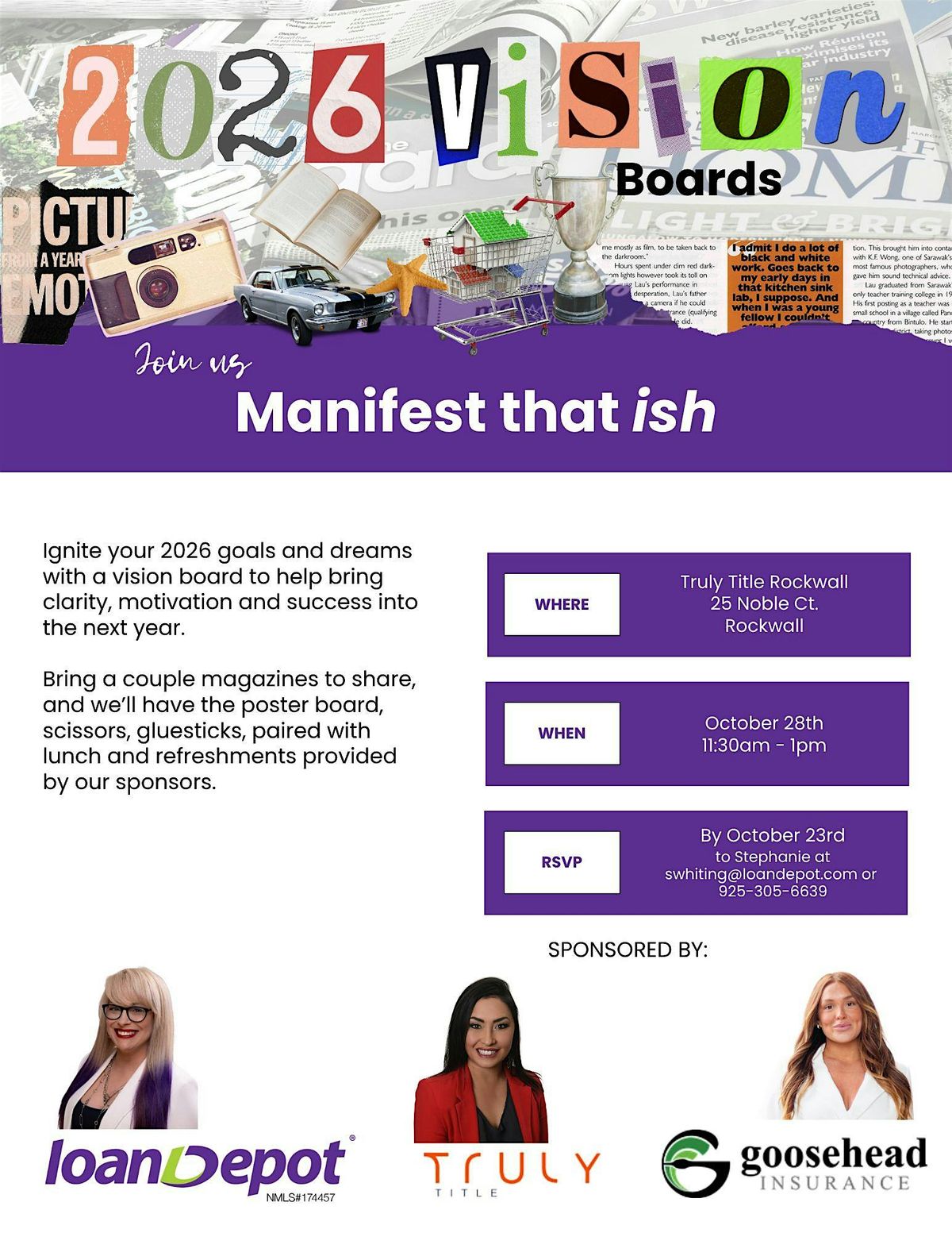 2026 Vision Boards, 28 October | Event in Heath | AllEvents