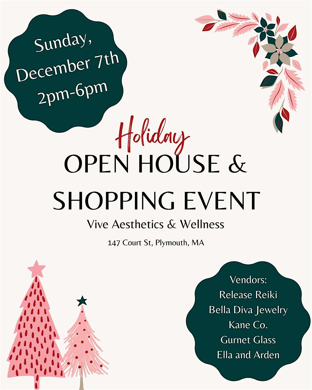 Vive Aesthetics & Wellness Holiday Open House/Shopping Event, 7 December | Event in Plymouth | AllEvents