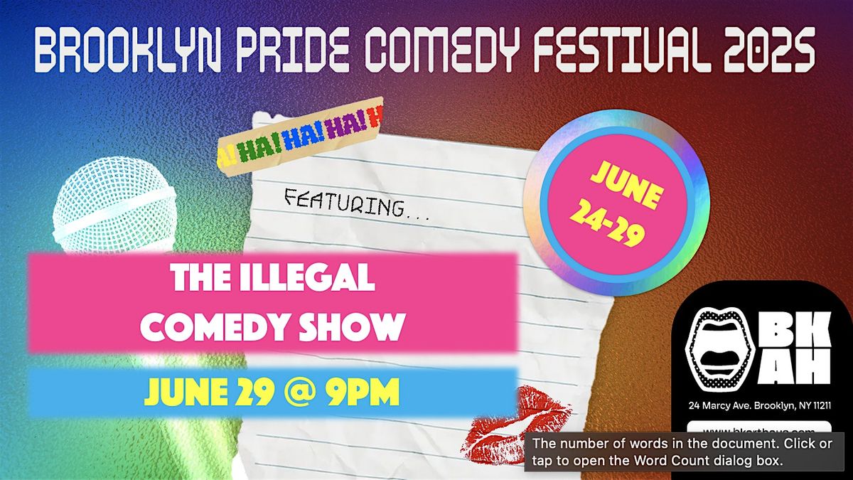 The Illegal Comedy Show, 29 June | Event in Brooklyn | AllEvents