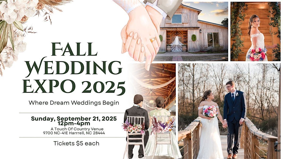 Fall Wedding Expo 2025, 21 September | Event in Harrells | AllEvents