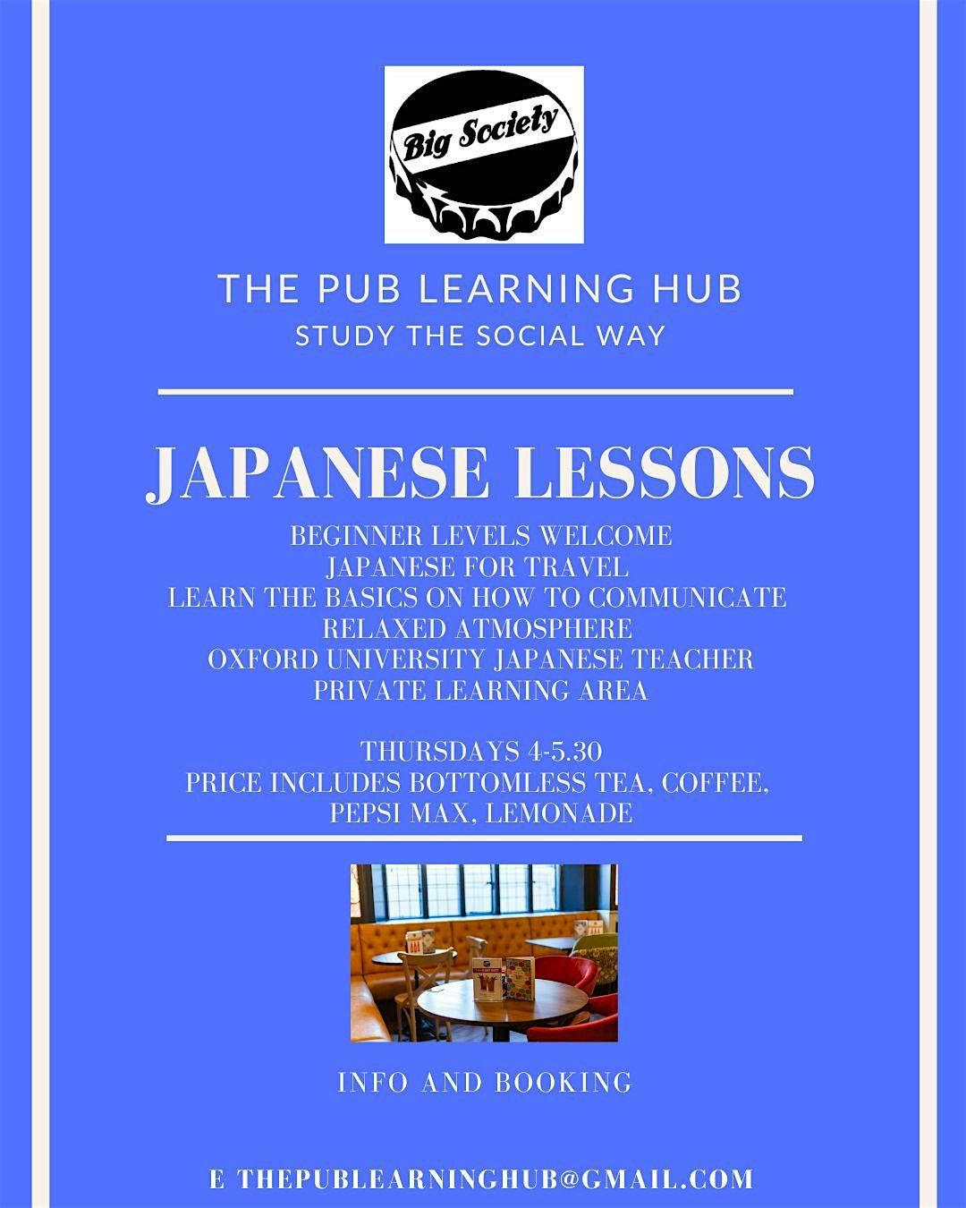 The Pub Learning Hub: Japanese on Thursdays | Event in Oxford | AllEvents