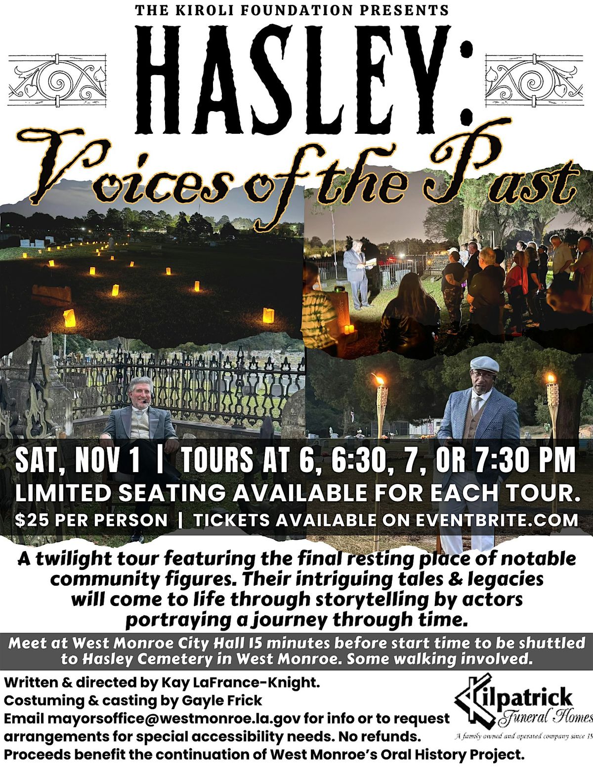 Voices of the Past, 1 November | Event in West Monroe | AllEvents